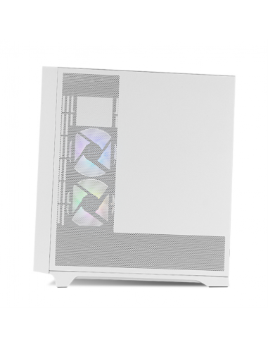 Caja ordenador gaming nox hummer ether atx argb cristal templado negro - blanco