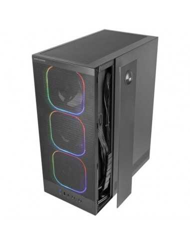 Caja ordenador mars gaming mcnebula atx argb cristal templado negro
