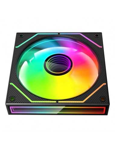 Ventilador caja mars gaming mf3dprokit argb 3x120mm negro + hub rf remote