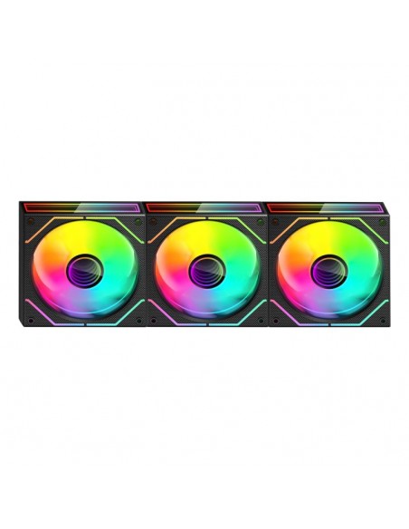 Ventilador caja mars gaming mf3dprokit argb 3x120mm negro + hub rf remote Ventilador caja mars gaming mf3dprokit argb 3x120mm negro + hub rf remote