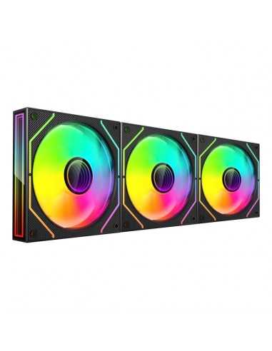 Ventilador caja mars gaming mf3dprokit argb 3x120mm negro + hub rf remote