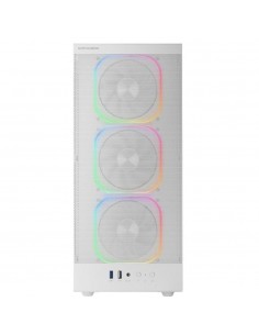 Caja ordenador mars gaming mcnebulaw atx argb cristal templado blanco