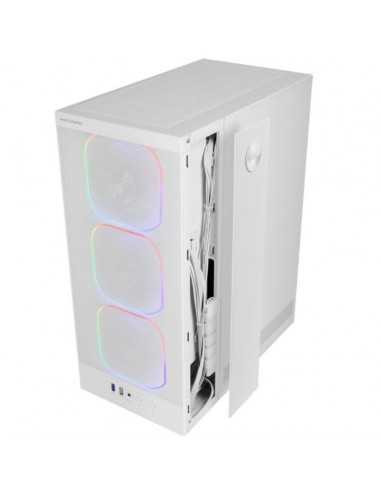 Caja ordenador mars gaming mcnebulaw atx argb cristal templado blanco