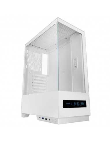 Caja ordenador mars gaming mcpulsarw atx cristal templado blanco