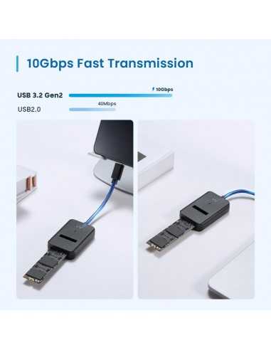 Docking station ewent para ssd m.2 usb tipo c