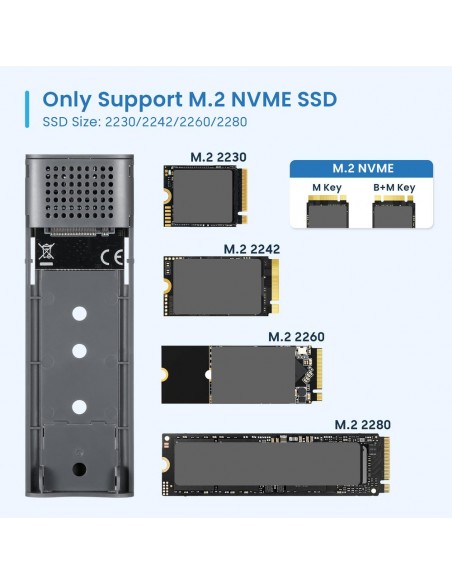 Carcasa ewent ew7060 para ssd m.2 - usb tipo c