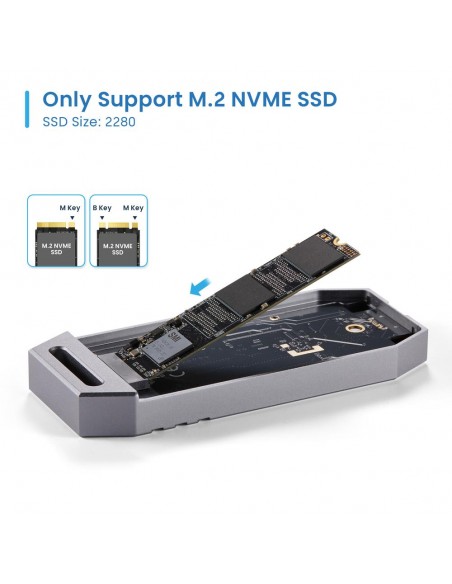 Carcasa ewent ew7062 para ssd m.2 - usb tipo c