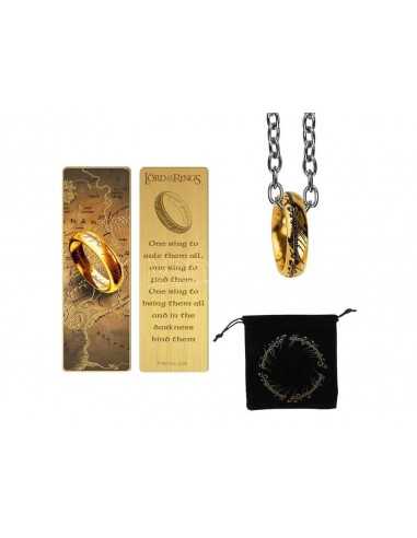 Pack regalo cinereplicas el señor de los anillos marcapaginas metal y anillo único