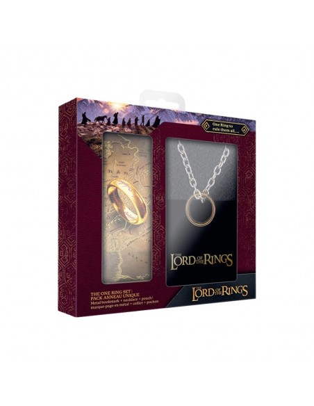 Pack regalo cinereplicas el señor de los anillos marcapaginas metal y anillo único Pack regalo cinereplicas el señor de los anillos marcapaginas metal y anillo único