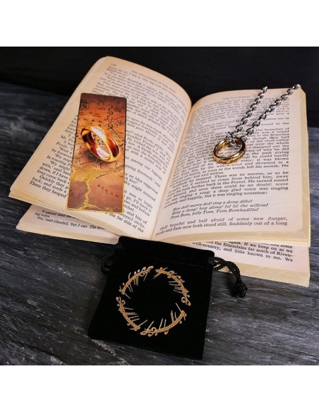 Pack regalo cinereplicas el señor de los anillos marcapaginas metal y anillo único Pack regalo cinereplicas el señor de los anillos marcapaginas metal y anillo único