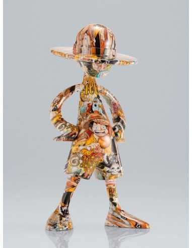 Figura tamashii nations one piece artcanvas escala 1 - 8 - 1000logs anniversary - luffy