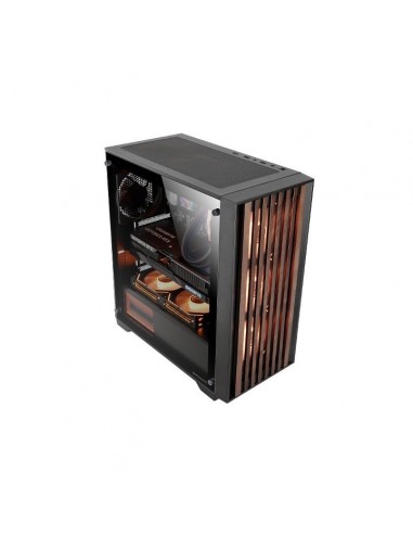 Caja ordenador mars gaming mcwoodc atx cristal templado negra