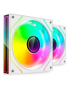 Ventilador caja mars gaming mf3dprox2 argb 2x 120mm blanco