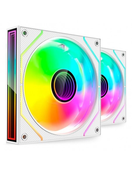 Ventilador caja mars gaming mf3dprox2 argb 2x 120mm blanco