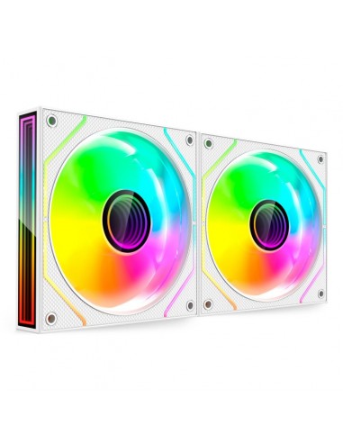 Ventilador caja mars gaming mf3dprox2 argb 2x 120mm blanco