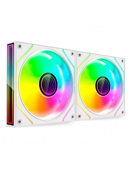 Ventilador caja mars gaming mf3dprox2 argb 2x 120mm blanco