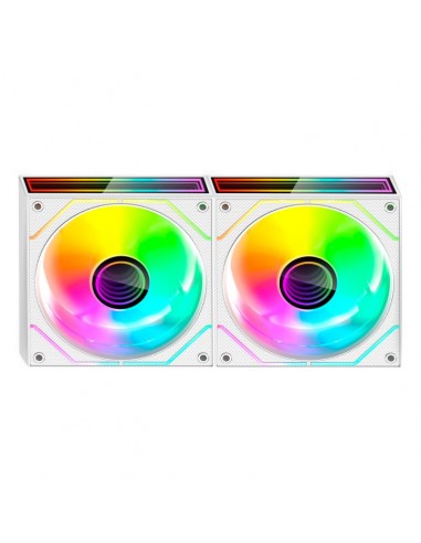Ventilador caja mars gaming mf3dprox2 argb 2x 120mm blanco
