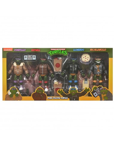 Punk turtles pack 4 scale action fig. 18 cm teenage mutant ninja turtles cartoon