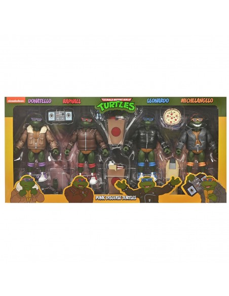 Punk turtles pack 4 scale action fig. 18 cm teenage mutant ninja turtles cartoon