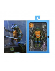 Ultimate leonardo vhs scale action fig. 18 cm teenage mutant ninja turtles cartoon