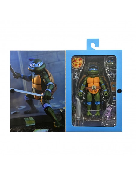 Ultimate leonardo vhs scale action fig. 18 cm teenage mutant ninja turtles cartoon