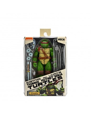 Figura neca teenage mutant ninja turtles mirage comics leonardo scale action 18cm