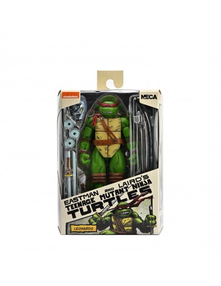Figura neca teenage mutant ninja turtles mirage comics leonardo scale action 18cm
