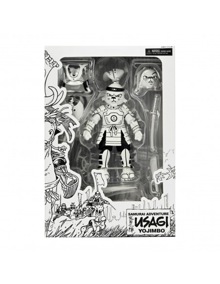 Figura neca usagi yojimbo black & white ver. scale action 18cm