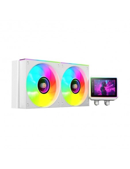 Kit refrigeracion liquida mars gaming mlvisionii240w argb 2x 120mm blanco