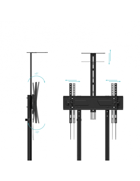 Soporte suelo con ruedas tooq vesa hasta 70 pulgadas 600x400mm max 70kg Soporte suelo con ruedas tooq vesa hasta 70 pulgadas 600x400mm max 70kg