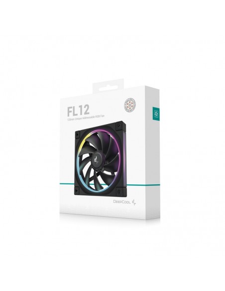 Ventilador caja deepcool fl12 argb 120mm negro Ventilador caja deepcool fl12 argb 120mm negro