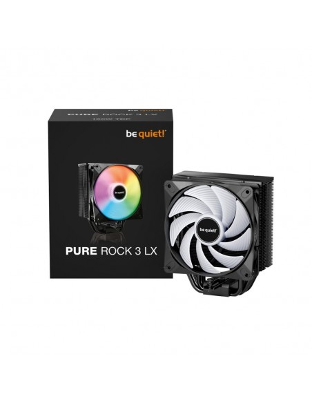 Ventilador disipador cpu bequiet pure rock 3 lx 120mm negro