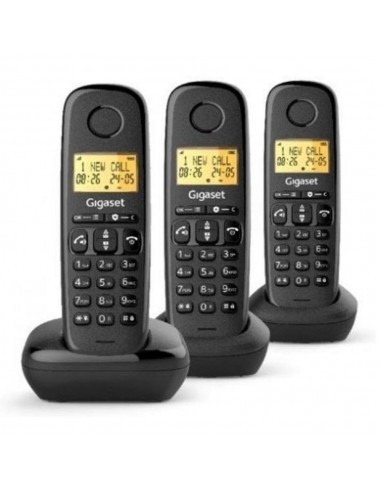 Telefono fijo inalambrico gigaset basic 100 trio negro