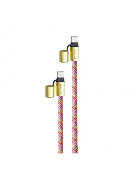 Cable usb tipo c intenso 1.65m - macho - macho - neon mix