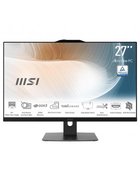 Ordenador all in one msi am272p - 893es core 5 - 120u - 16gb - ssd 512gb - 27 pulgadas fhd - w11p
