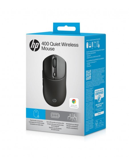 Raton inalambrico hp 400 dual - negro