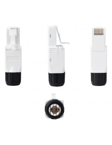 Conector rj45 nanocable utp cat.6a auto - crimpable (10 ud)