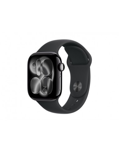 Smartwatch apple watch s11&nbsp;gps + cellular 42mm&nbsp;jet black aluminium case black sport band - s - m