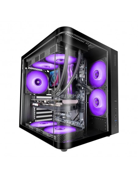 Caja ordenador mars gaming mccurv atx frgb cristal templado negra