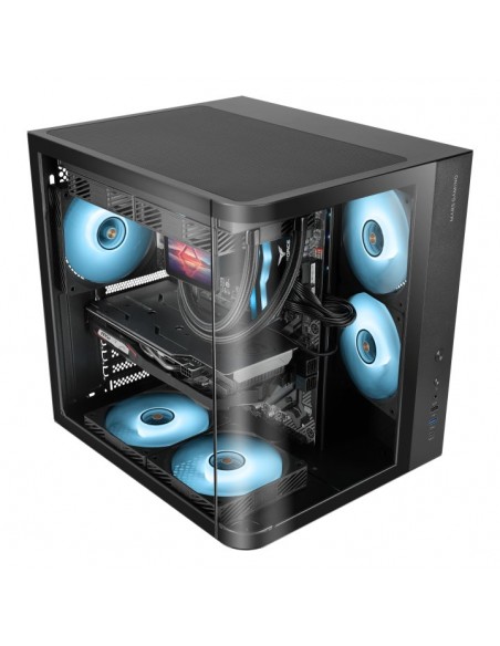 Caja ordenador mars gaming mccurv atx frgb cristal templado negra Caja ordenador mars gaming mccurv atx frgb cristal templado negra