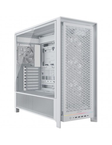 Caja ordenador gaming corsair frame 5000d rs atx cristal templado blanco