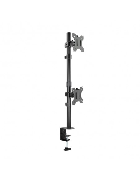 Soporte de mesa tooq 2 x 17 pulgadas - 32 pulgadas db1233tnv - b negro
