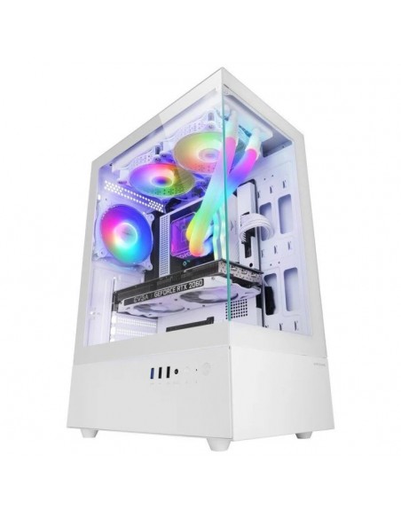 Caja ordenador mars gaming mcxo atx arb cristal templado blanca Caja ordenador mars gaming mcxo atx arb cristal templado blanca