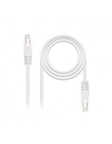 Cable red nanocable latiguillo rj45 utp cat6 2m blanco