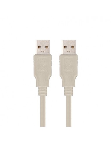 Cable usb(a) 2.0 a usb(a) 2.0 nanocable 2m beige macho a macho