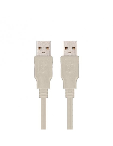 Cable usb(a) 2.0 a usb(a) 2.0 nanocable 2m beige macho a macho