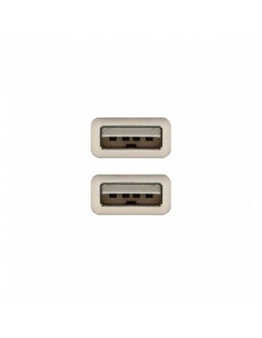 Cable usb(a) 2.0 a usb(a) 2.0 nanocable 2m beige macho a macho