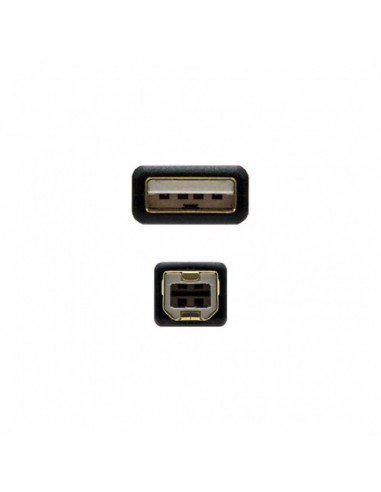 Cable ferrita usb(a) 2.0 a usb(b) 2.0 nanocable 5m negro macho - macho