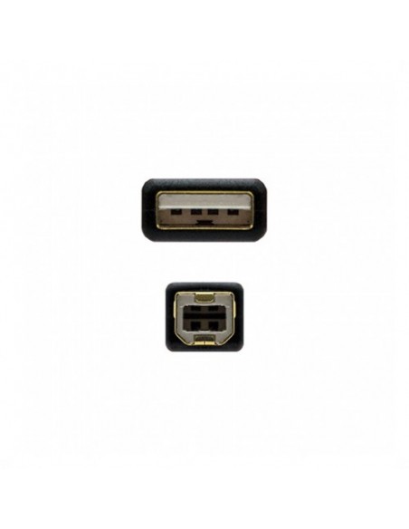 Cable ferrita usb(a) 2.0 a usb(b) 2.0 nanocable 5m negro macho - macho