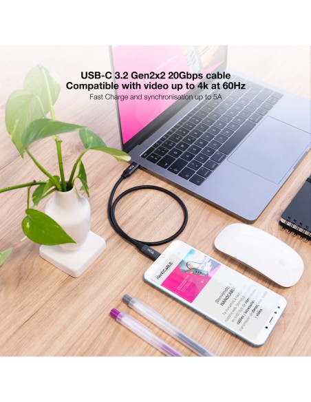 Cable usb tipo c nanocable 3m usb 3.2 gen2x2 100w 4k - 60hz usb - c m - m Cable usb tipo c nanocable 3m usb 3.2 gen2x2 100w 4k - 60hz usb - c m - m